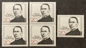Germany 1965 #928, Adolf Kolping, Wholesale Lot of 5, MNH, CV $1.25