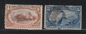 United States 287-288 U Trans-Mississippi Exposition With Faults SCV $50.00