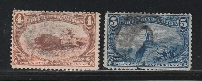 United States 287-288 U Trans-Mississippi Exposition With Faults SCV $50.00