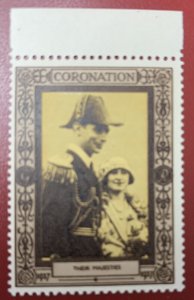 Great Britain: Their Majesties, 1937, King George VI Coronation, Poster Stamp