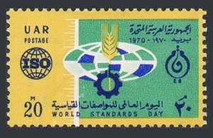 Egypt 840 two stamps, MNH. Michel 477. World Standards Day, ISO, 25th Ann. 1970.