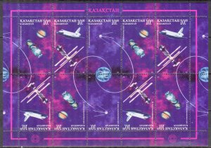 Kazakhstan 1997 Space Day Sheet MNH