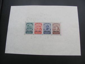 GERMANY 1933 MNH CERT. ZIERER SC B58 SS  XF 6000 EUROS+ (157)