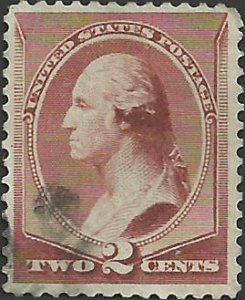 # 210 Red Brown Used Relief Break Under 2 George Washington