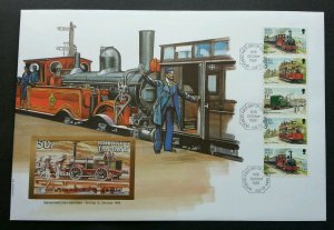 Isle Of Man Railway And Tramways 1989 Train Locomotive (booklet FDC) *rare