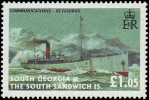 South Georgia #344-347, Cplt Set(4), 2006, Aviation-Airplanes, Radio, Ships, NH