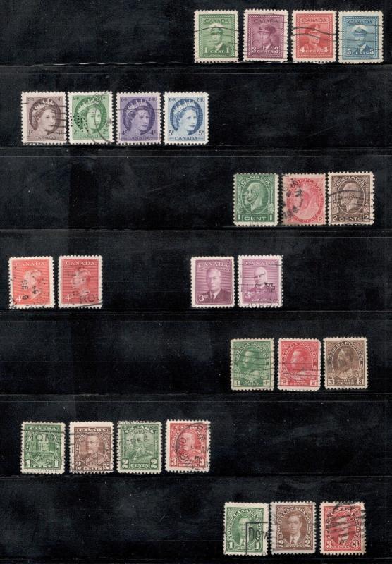  Worldwide Stamps Used Lot Of 25 Canada Off Paper. Free Shipping (WW11)