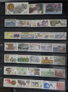 CZECHOSLOVAKIA  Used CTO Stamp Lot Collection Stock Book Page  T119