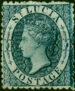 St Lucia 1863 (4d) Indigo SG7 Fine MM