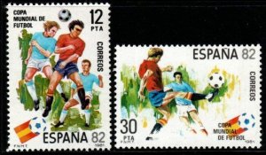 SPAIN SG2640/1 1981 FOOTBALL WORLD CUP MNH