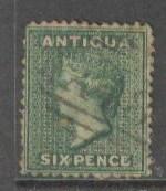 ANTIGUA Sc# 7 USED VGF Queen Victoria Perf 12 1/2