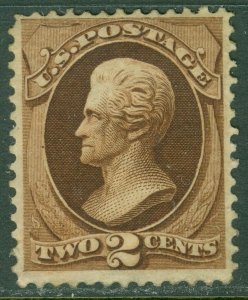 EDW1949SELL : USA 1873 Scott #157 Fine, Mint, part Original Gum. Sound. Cat $325 