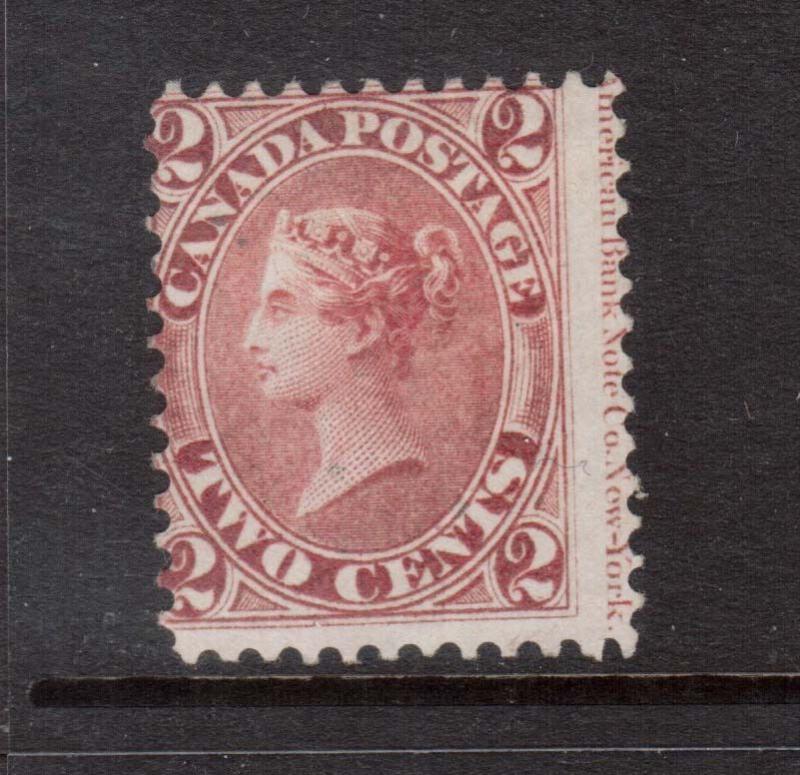 Canada #20iv Mint Imprint Copy **With Certificate**