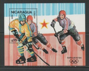 Thematic Stamps Sports - NICARAGUA 1984 WINTER OLYMPICS MS mint