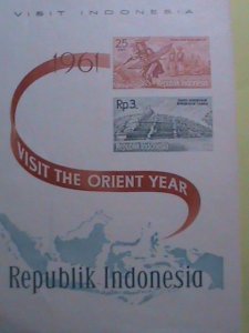 INDONESIA  STAMP : 1961 SC#907-8a VISIT THE ORIENT YEAR INDONESIA-MNH IMPERF: