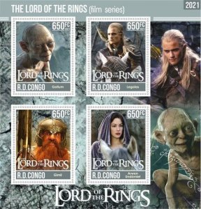 Stamps. Cinema. The Lord of the Rings 2021 year 1+1 sheets perforated MNH**