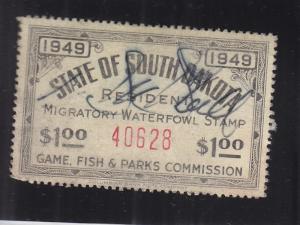 1949, South Dakota, Migratory Waterfowl Stamp, SD #1 (6750)