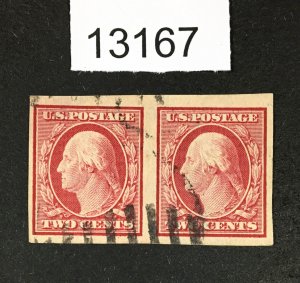 MOMEN: US STAMPS  # 344 PAIR USED LOT #13167