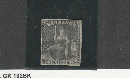 Barbados, Postage Stamp, #9 Used VF Signed, 1859, JFZ