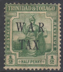 Trinidad Tobago Scott MR4 - SG179, 1917 War Tax Set unused no gum