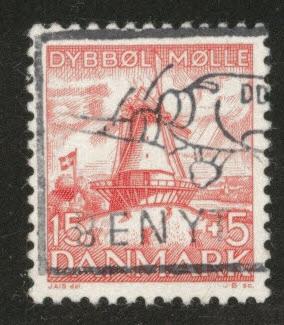 DENMARK  Scott B8 used 1937 semipostal CV$6.75 airplane cx