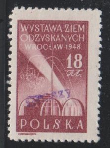 Poland,  18z Exhibition, GROSZY OVERPRINT (SC# 428) MH