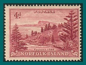 Norfolk Island 1947 Ball Bay, 4d MNH #7,SG7