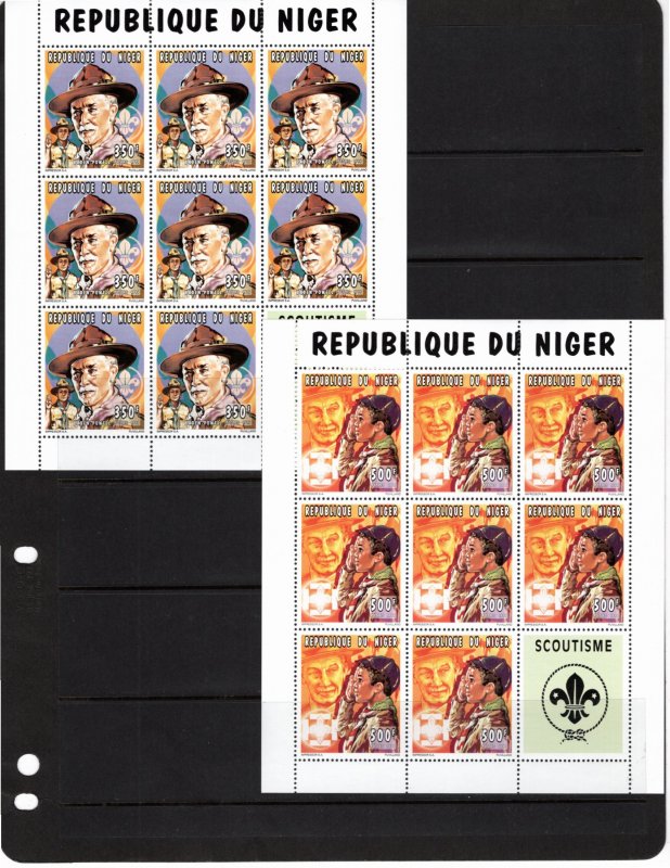 Niger 1996 MNH Sc 867-8 sheet of 8 + label