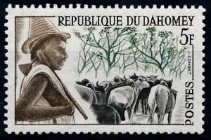 [66516] Benin Dahomey 1963 Flora Trees Cows From Set MNH