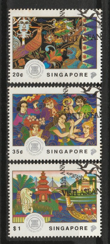 Singapore 1992 Visit ASEAN Year, 25th Anniversary of ASEAN SG#695