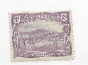 Tasmania #104 MH Perf Stains - Stamp - CAT VALUE $18.00