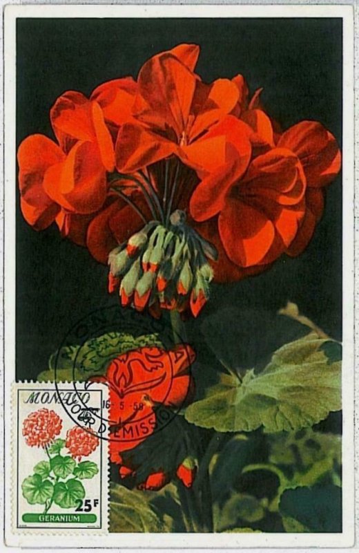 32477 - MONACO - MAXIMUM CARD: nature FLOWERS 1959 #4-