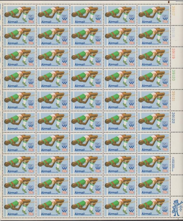 US # C97   High Jump   Full sheet of 50  MNH