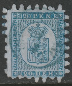 Finland 1866 Sc 9 used type III pulled perfs