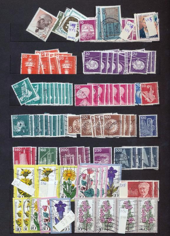 Germany West Berlin 1940s/70s Used Collection(Apprx 550+Items) (SK 35