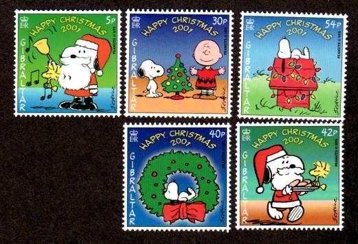Gibraltar 890-894 Mint NH Peanuts Christmas!