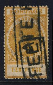 SOUTH AUSTRALIA - SG 287 10d DULL-YELLOW CANCELLED BOXED LATE FEE