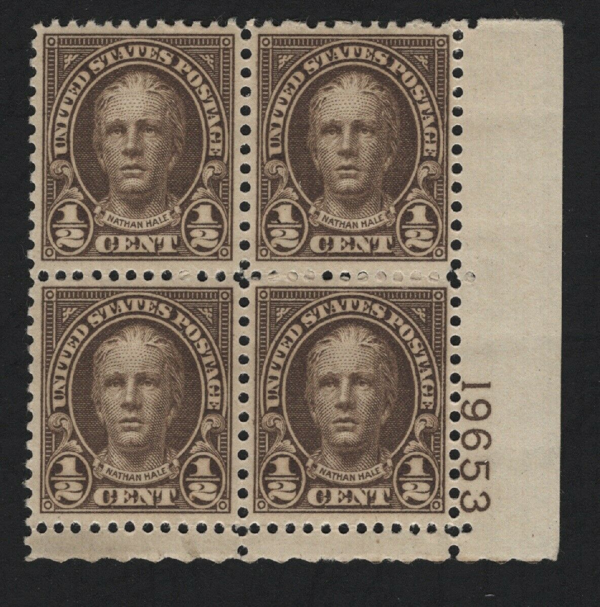 United States MINT Scott Number 653 PLATE BLOCK MNH FVF BARNEYS