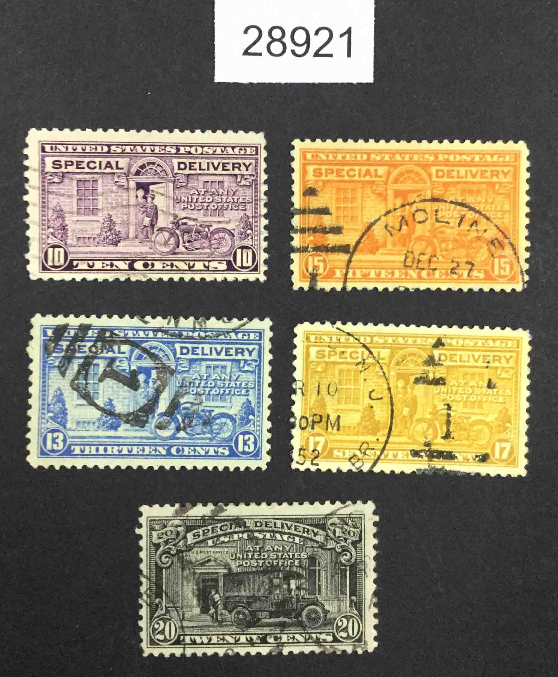 US Stamps #E15-E19 Used LOT #28921 | United States, Special Delivery ...