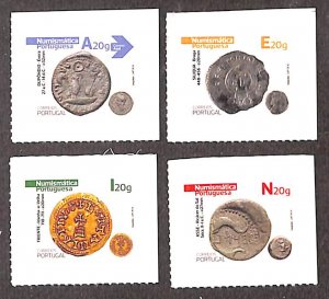 Portugal 2020, Old coins 4v s-a, MNH