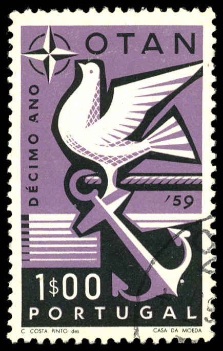 PORTUGAL Sc 846 USED - 1960 1e - Symbol of Hope and Peace
