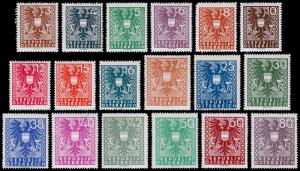 Austria Scott 432-440, 442-450 (1945) Mint H/LH VF B