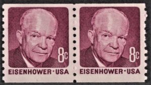 US 1402 MNH VF 8 Cent Eisenhower Pair