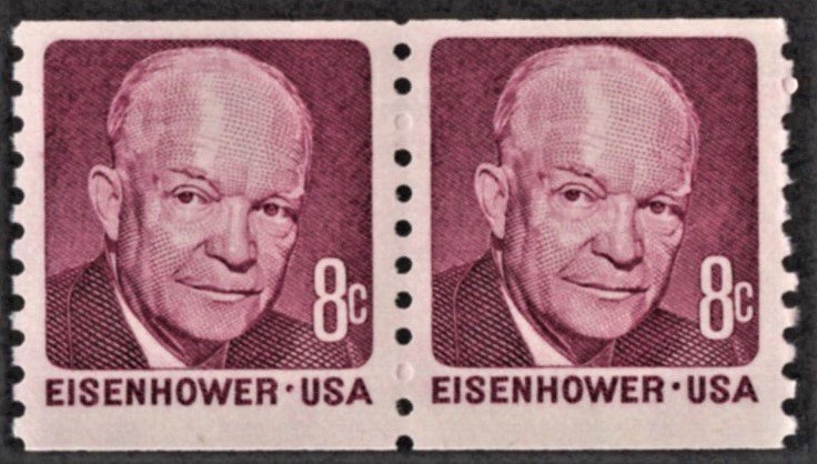 US 1402 MNH VF 8 Cent Eisenhower Pair