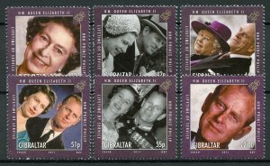 Gibraltar Royalty Stamps 2011 MNH Queen Elizabeth II & Prince Philip 6v Set