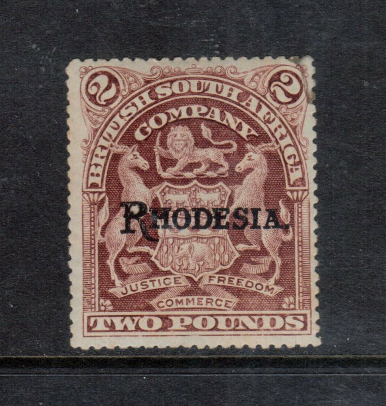 Rhodesia #100 (SG #113d) Very Fine Mint Original Gum Hinged **With Certificate**