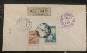 1946 Cordoba Argentina First Day Cover FDC To Bronx NY USA F Roosevelt 