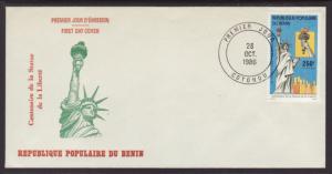 Benin 635 Statue of Liberty U/A FDC