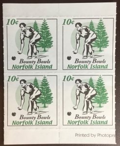 Norfolk Island 2002 Bounty Bowls Block of 4 MNH