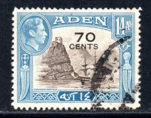 Aden - 1951 Surcharges 70c Used SG 42
